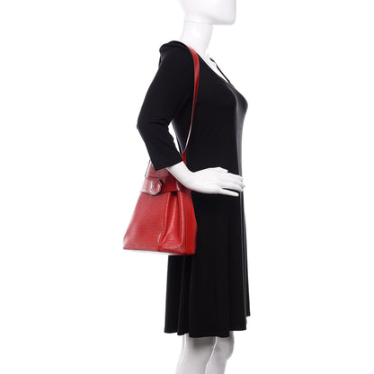 Louis Vuitton Epi Sac D'Epaule Castillan Red 2 of 10