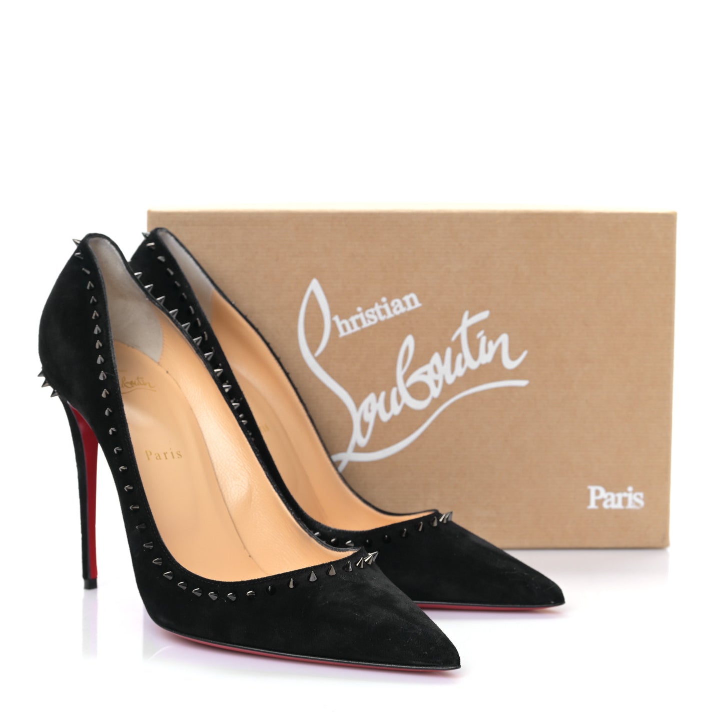 Veau Velours Anjalina 100 Pumps 42 Black Gun