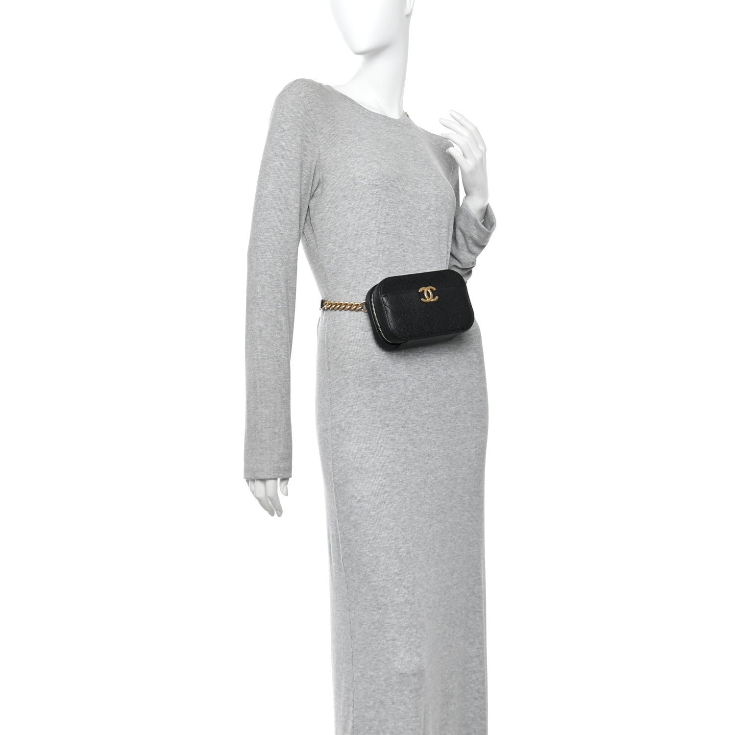 Chanel Caviar Quilted Waist Bag Black 2 of 10