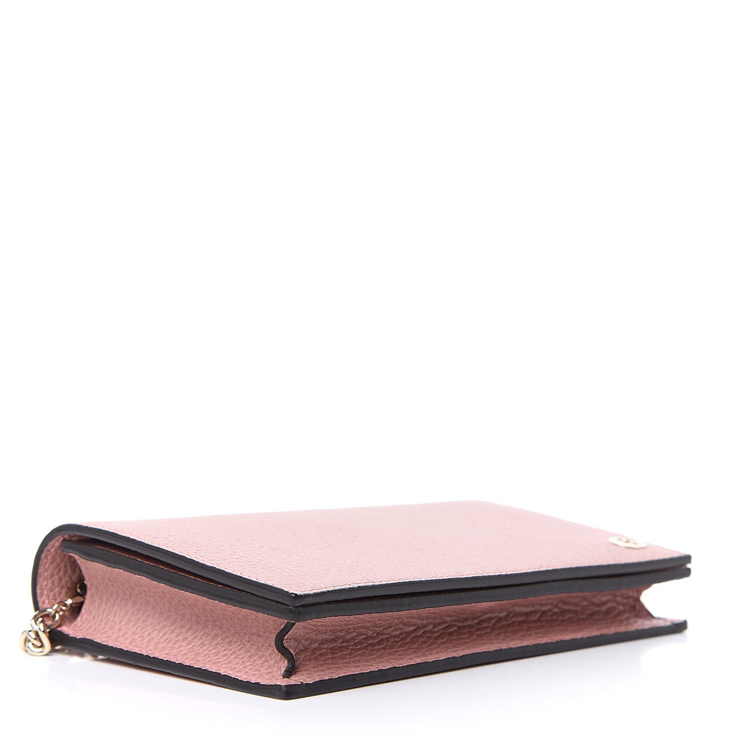 Dollar Calfskin Medium Betty Chain Wallet Soft Pink
