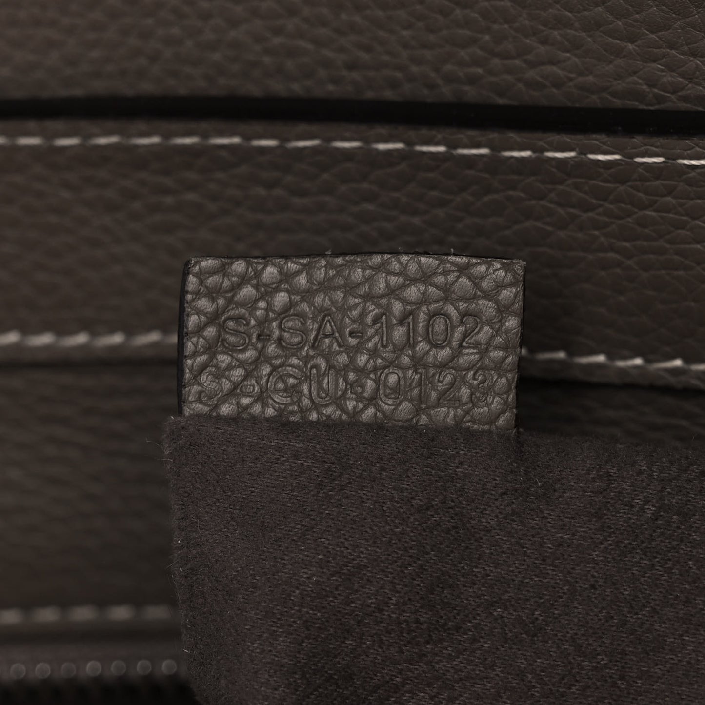 Drummed Calfskin Mini Luggage Souris