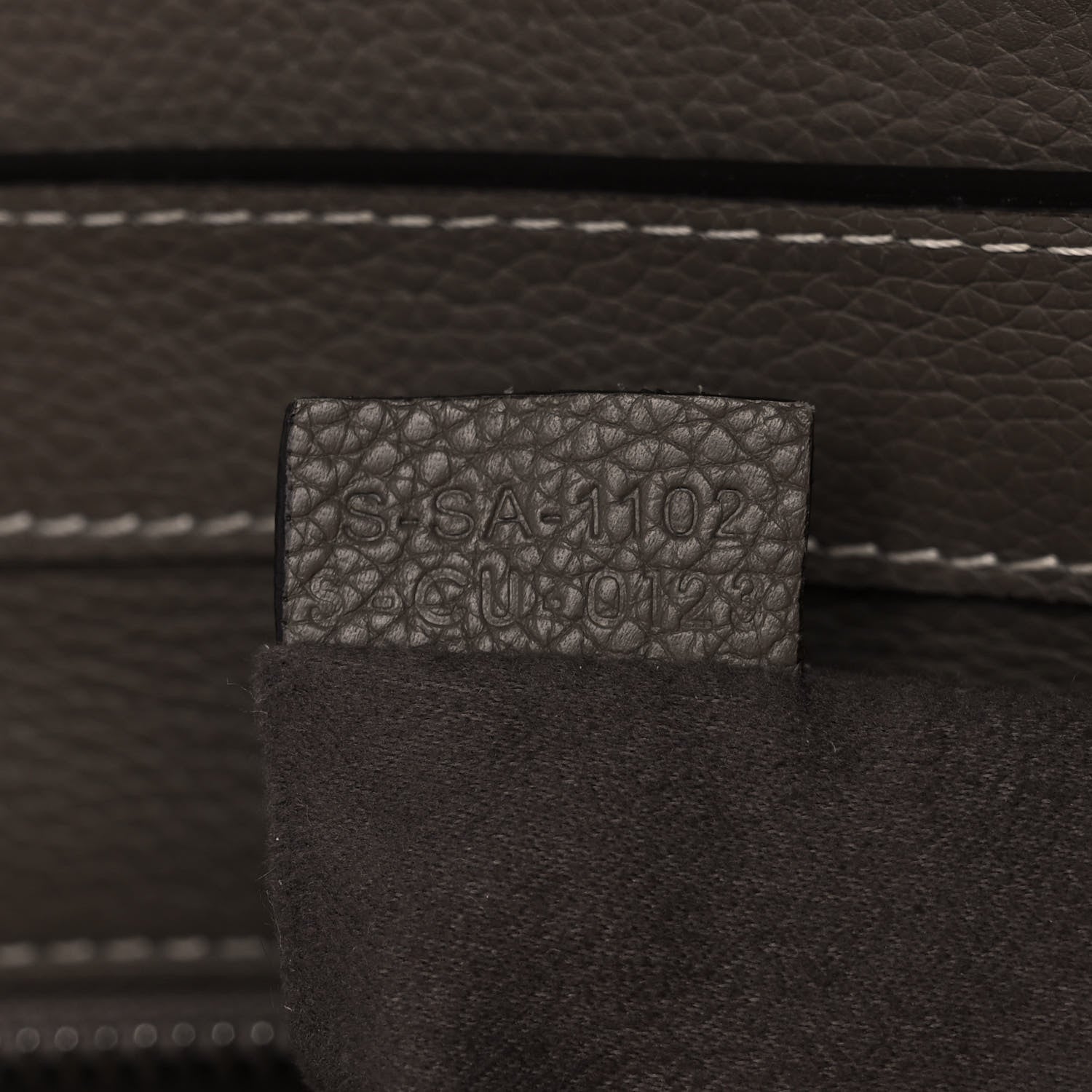 Celine Drummed Calfskin Mini Luggage Souris 7 of 17