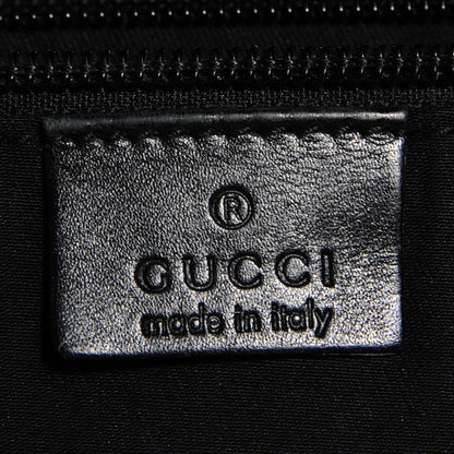 Gucci Monogram Medium Double Buckle Flap Messenger Bag Black 7 of 8