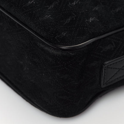 Saint Laurent Suede Monogram All Over Camera Bag Black 8 of 11