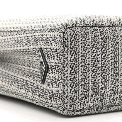 Prada Jacquard Logo Embroidered Small Tote Black Talco 8 of 9