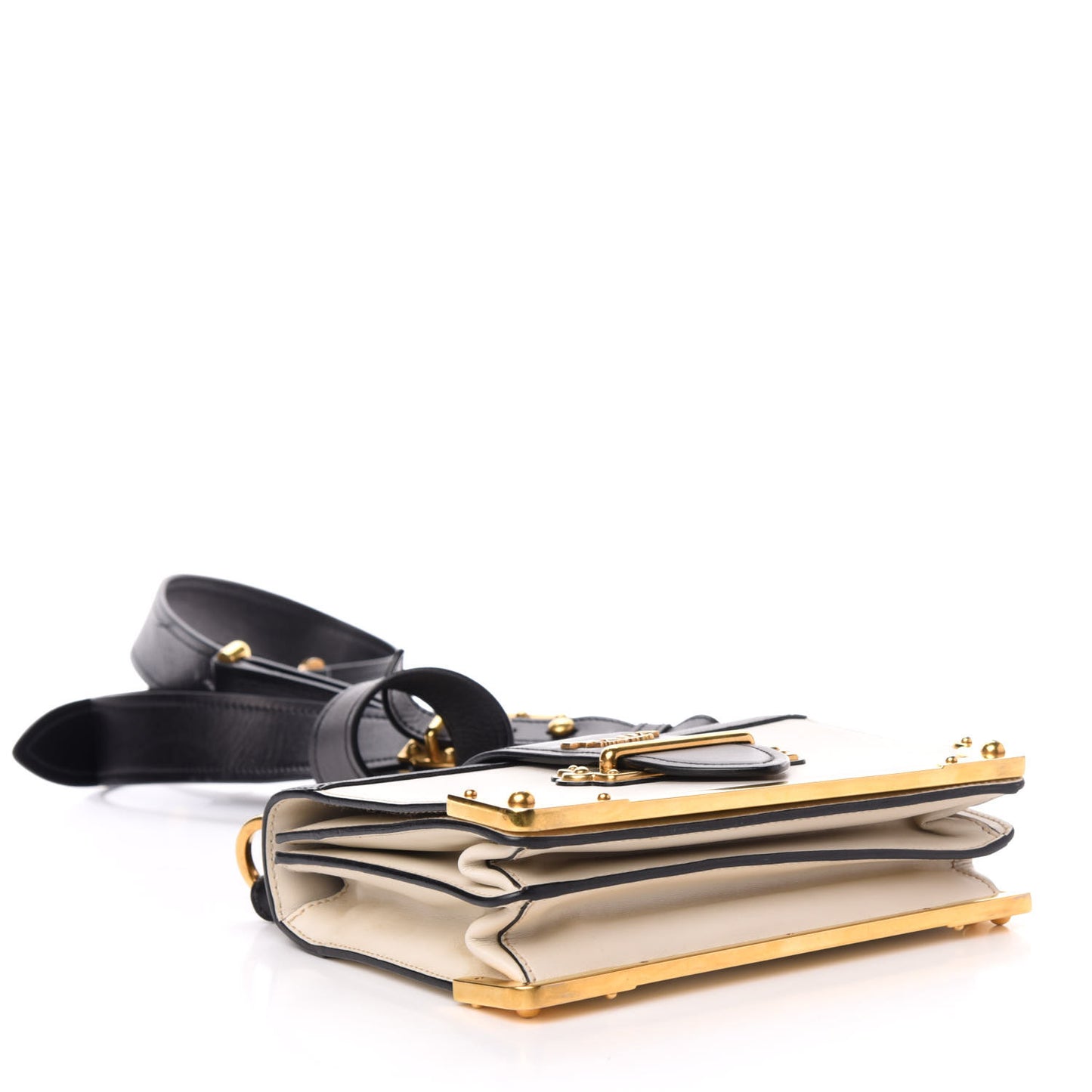 City Calf Saffiano Cahier Bag Talco Black