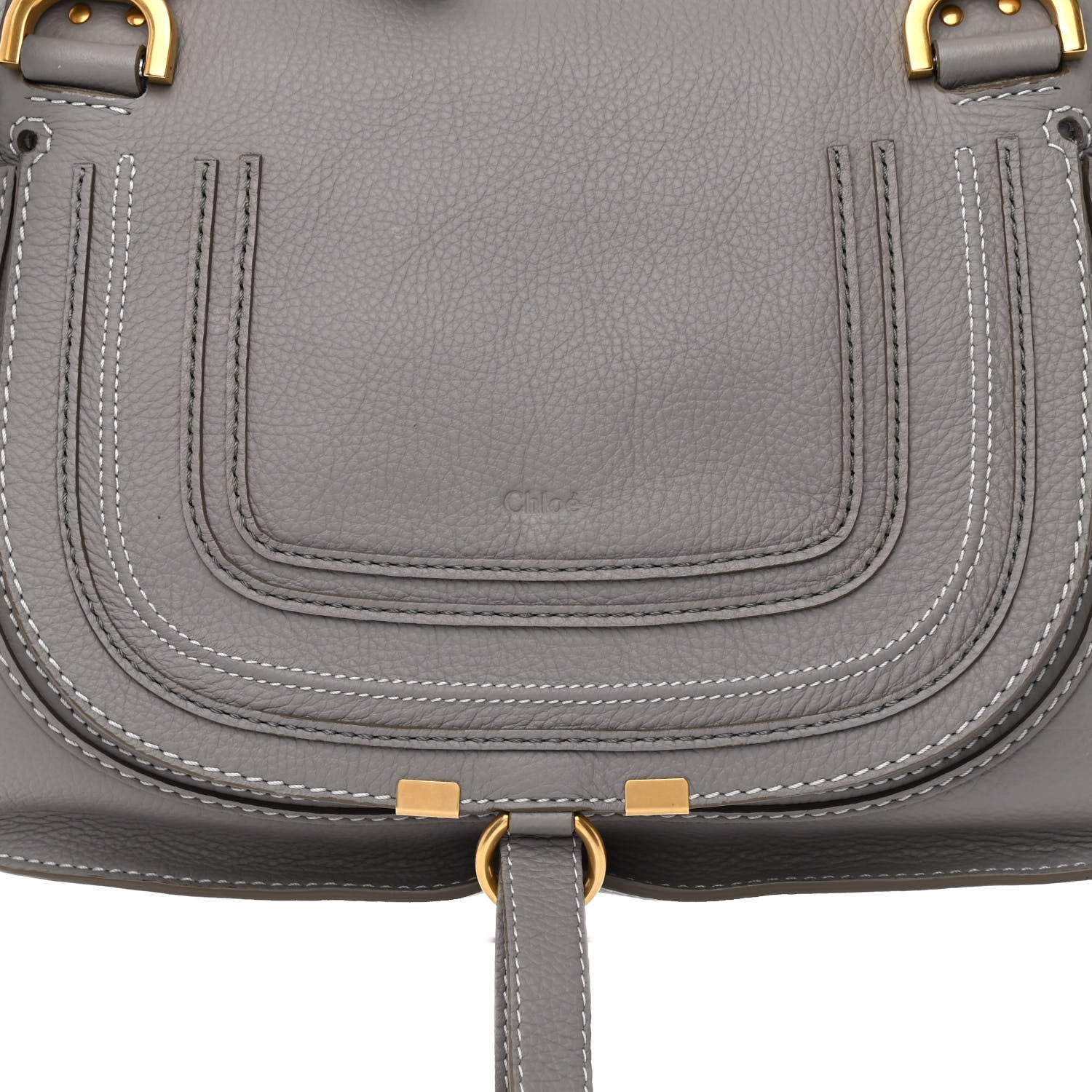 Chloe Calfskin Medium Marcie Satchel Cashmere Grey 8 of 11