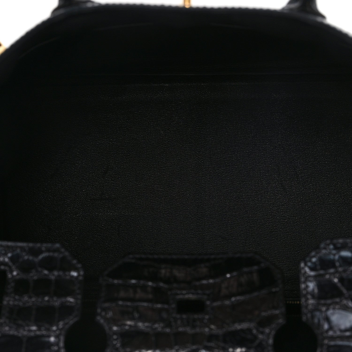 Hermes Shiny Porosus Crocodile Birkin 35 Black 5 of 12