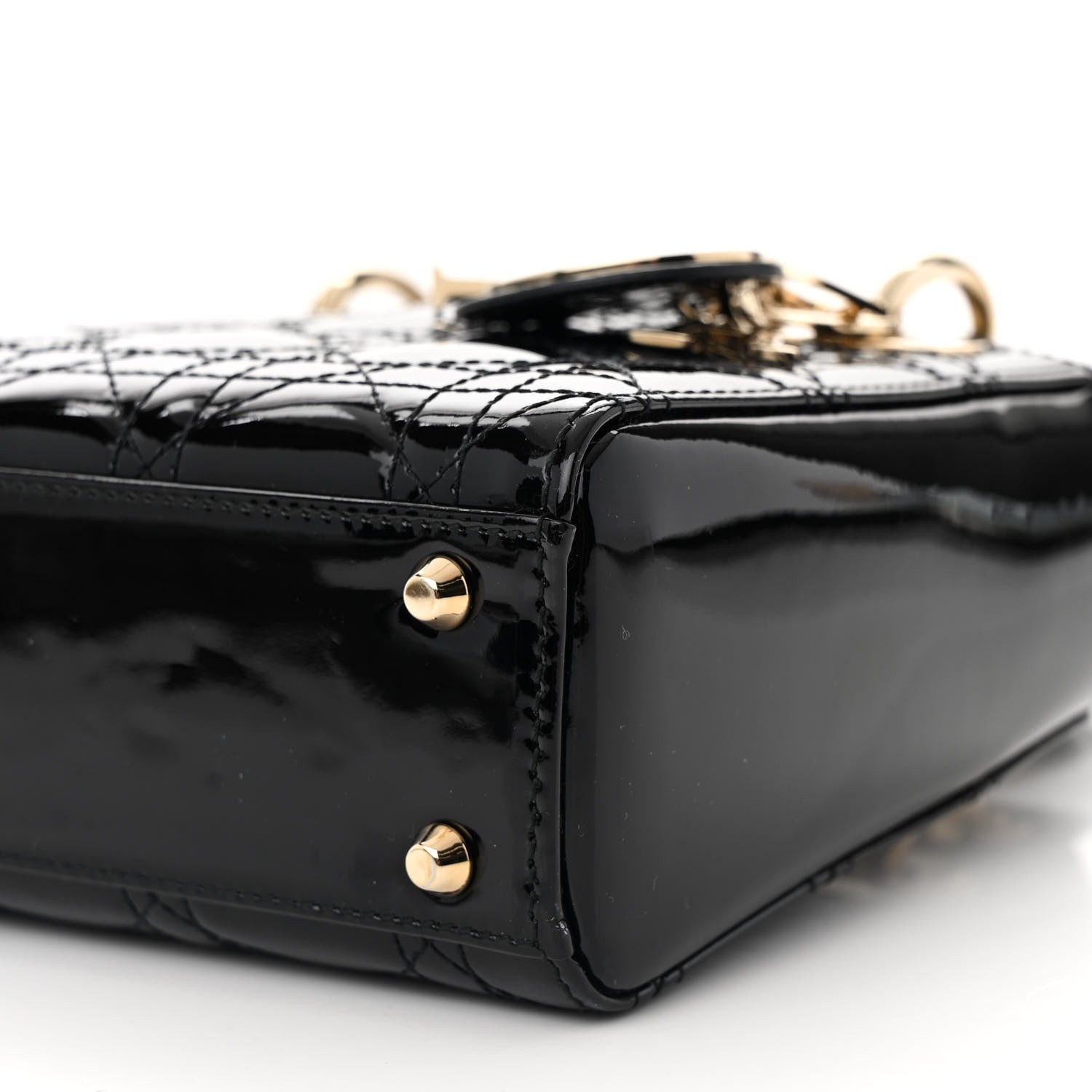 Christian Dior Patent Cannage Mini Lady Dior Black 10 of 11