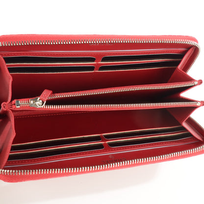 Chanel Alligator Large Gusset Zip Around Wallet Red 5 of 8