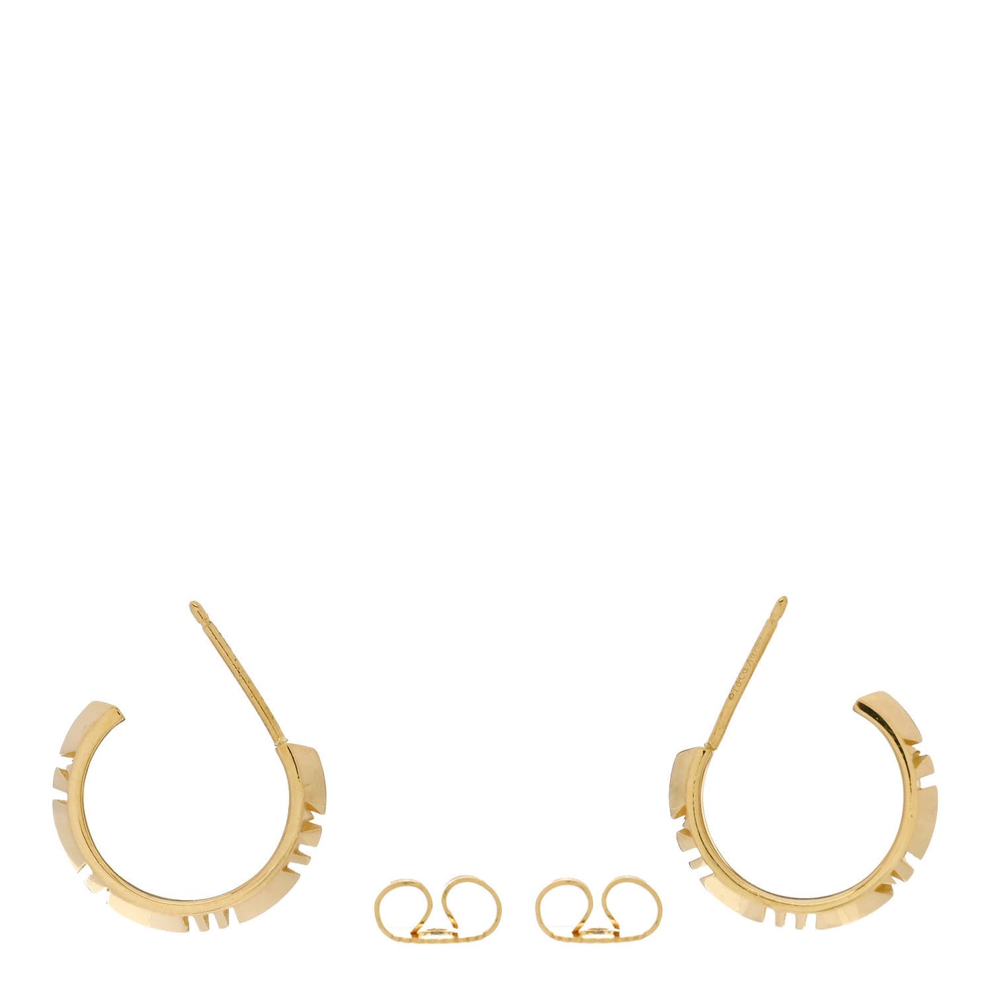 18K Yellow Gold Small Atlas X Hoop Earrings