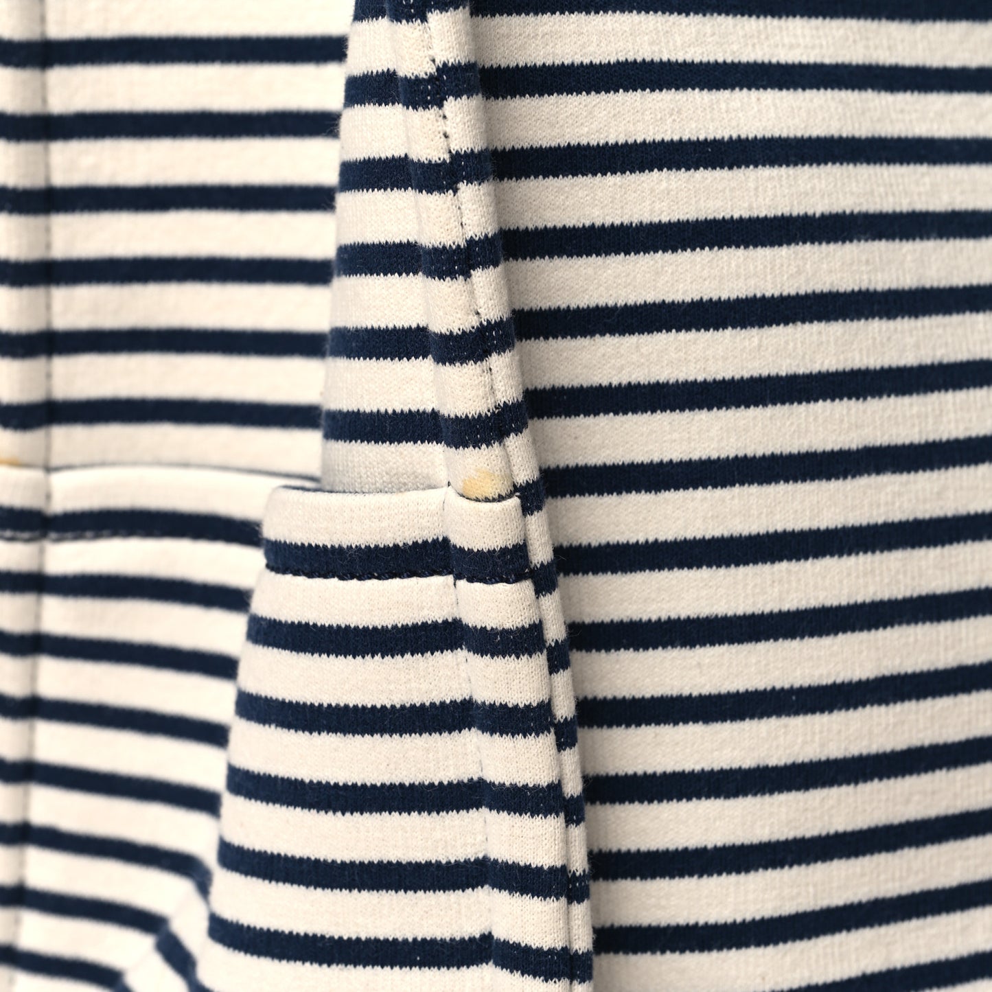 Canvas Calfskin Striped Triomphe Cabas Navy
