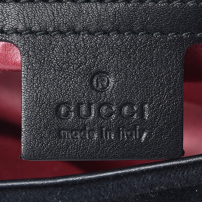 Gucci Velvet Matelasse Marquise Crystals Embroidered Small GG Marmont Shoulder Bag Black 6 of 9
