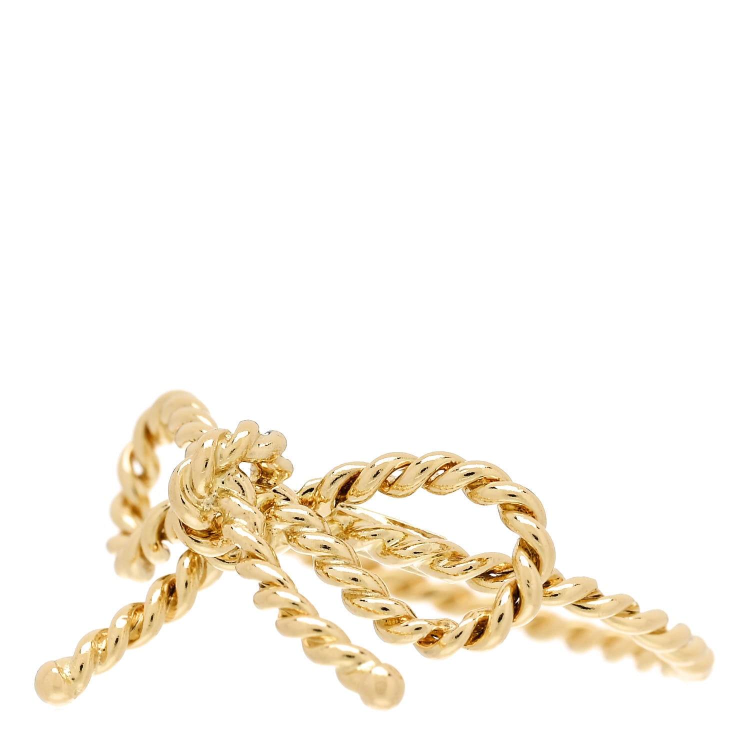 Tiffany 18K Yellow Gold Twist Bow Ring 47 4 3 of 5