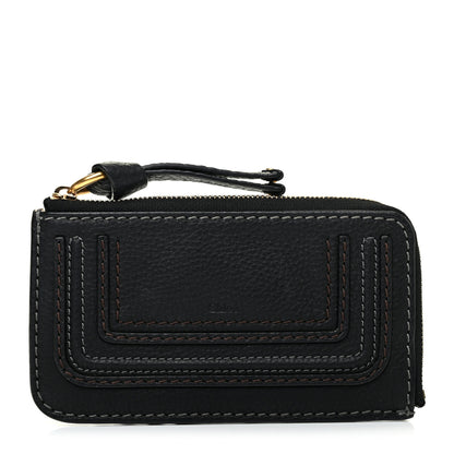 Chloe Grained Calfskin Medium Marcie Zip Card Holder Black 1 of 7