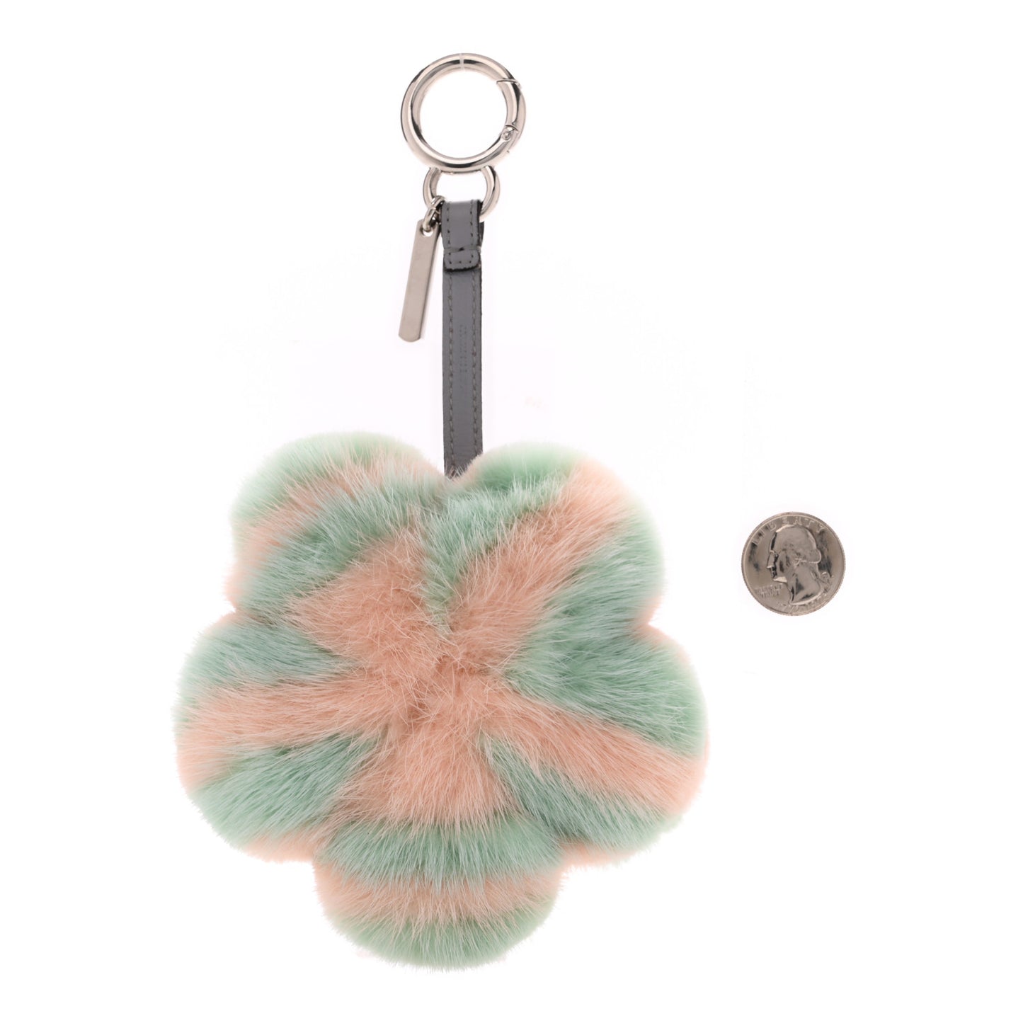 Mink Fur Vitello Dolce Pequin Flowerland Bag Charm Nausica Medea