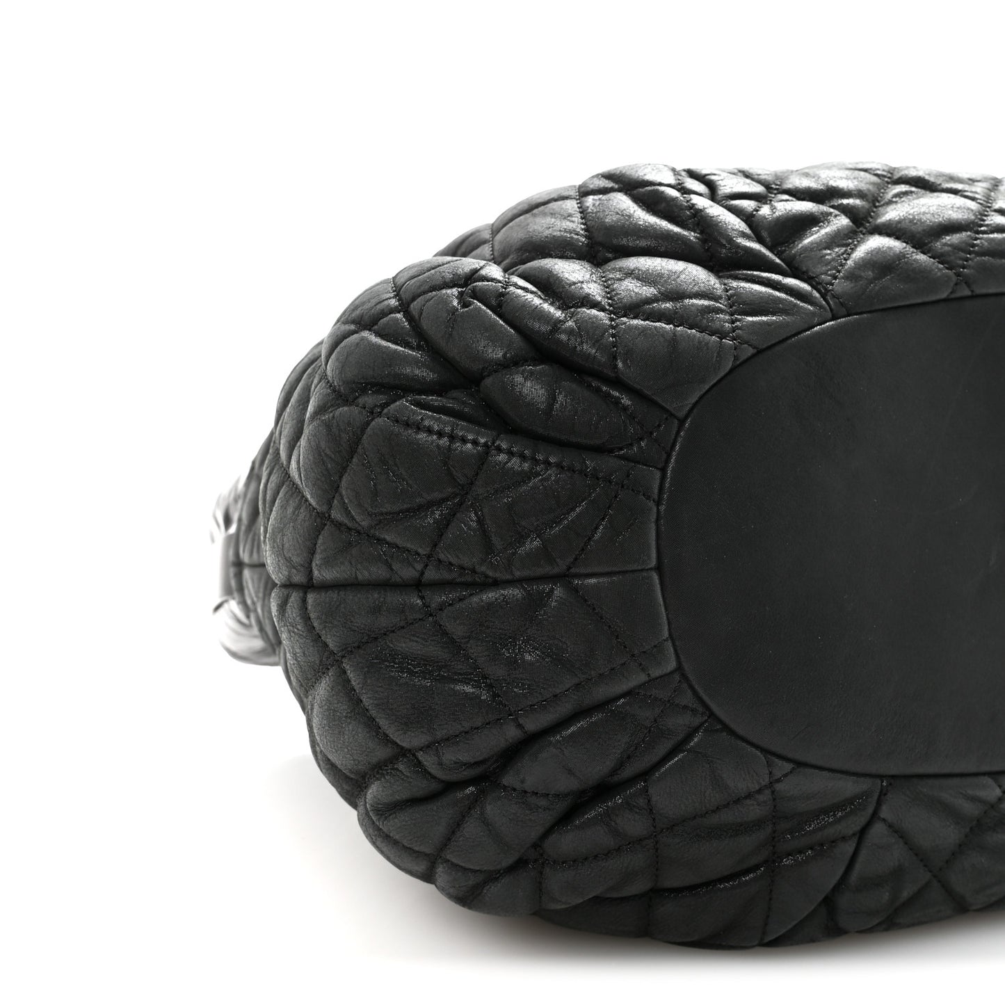 Iridescent Calfskin Quilted Large In The Mix Tote Black
