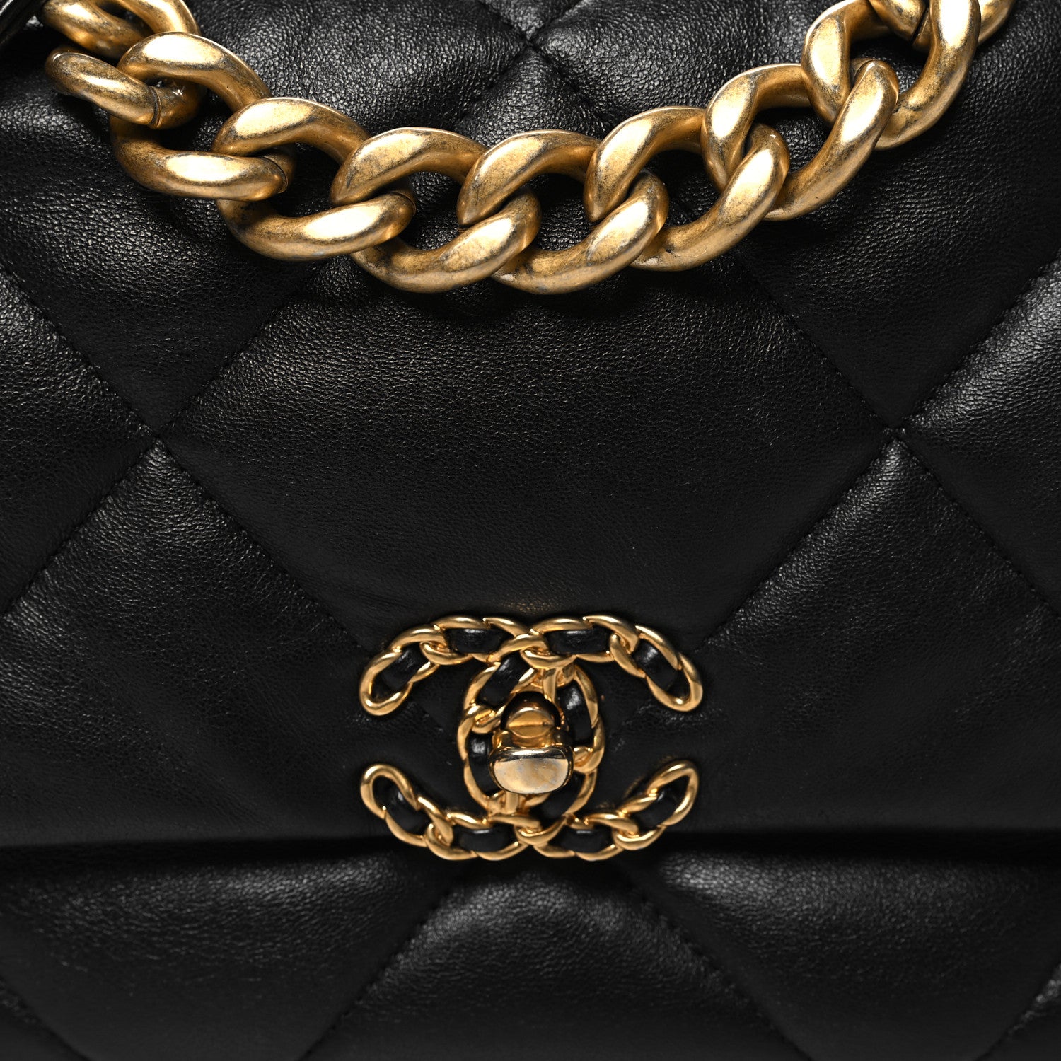 Chanel Lambskin Quilted Large Chanel 19 Flap Black 7 of 9