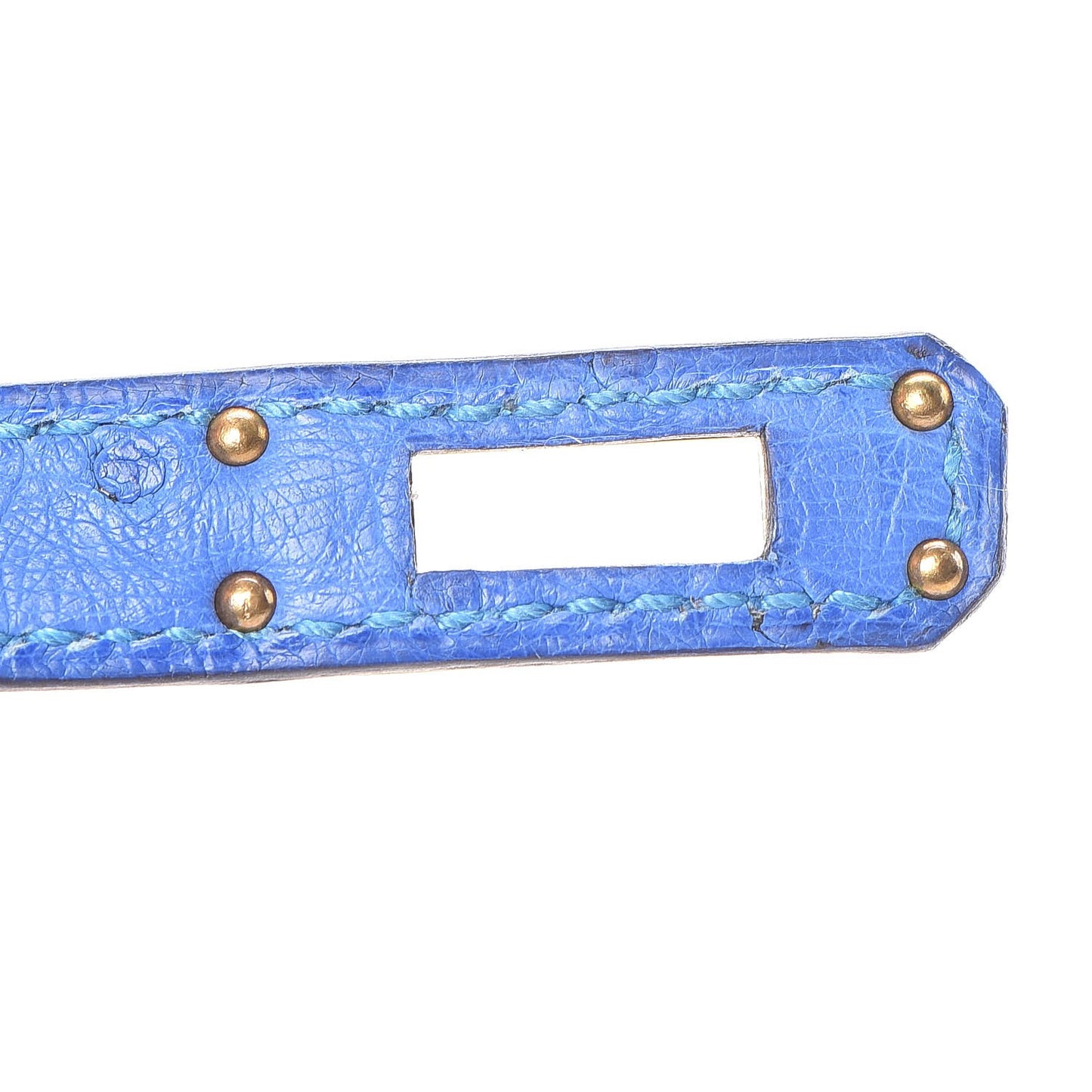 Ostrich Mini Kelly Sellier 20 Blueet