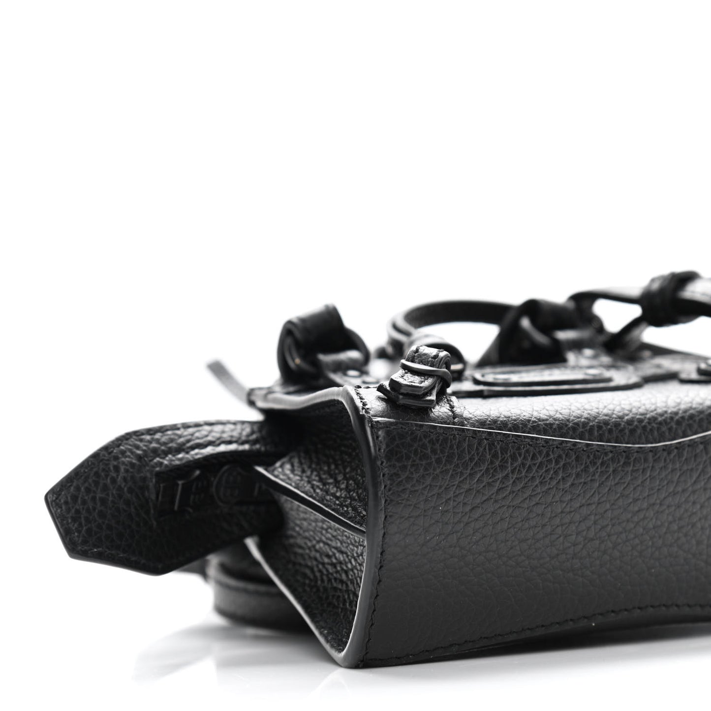 Grained Calfskin Neo Classic Black Hardware Super Nano City Crossbody Black