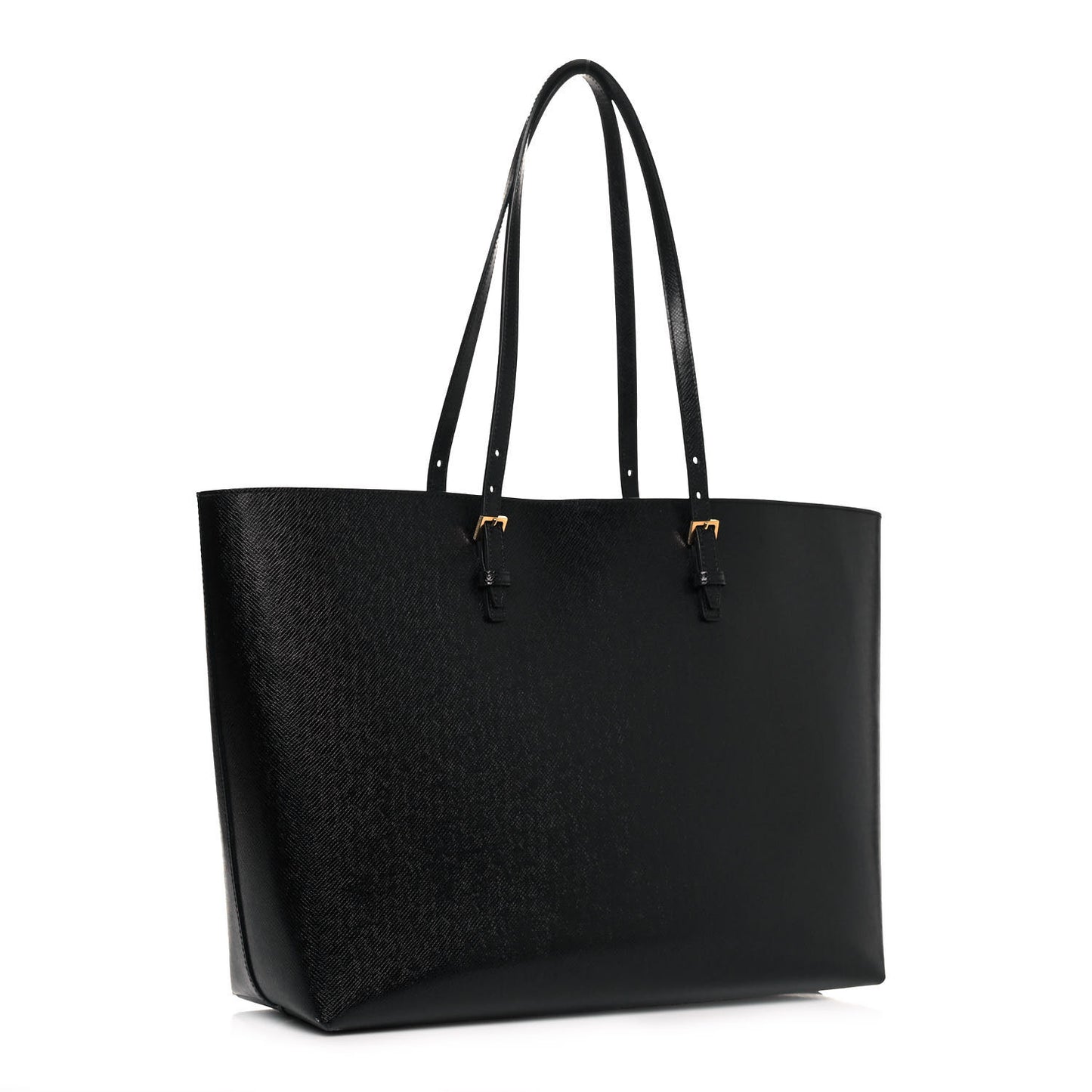 Calfskin Large Shopping Tote Black