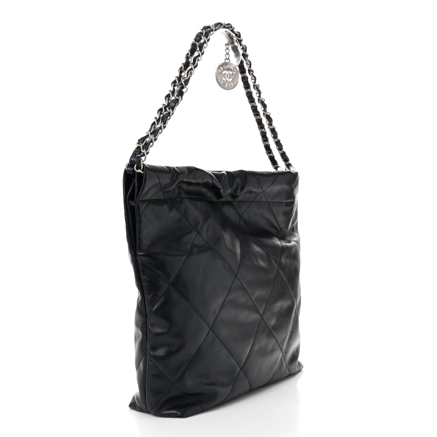 Chanel Shiny Calfskin Quilted Chanel 22 Navy 4 of 11