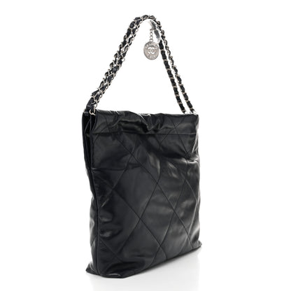 Chanel Shiny Calfskin Quilted Chanel 22 Navy 4 of 11
