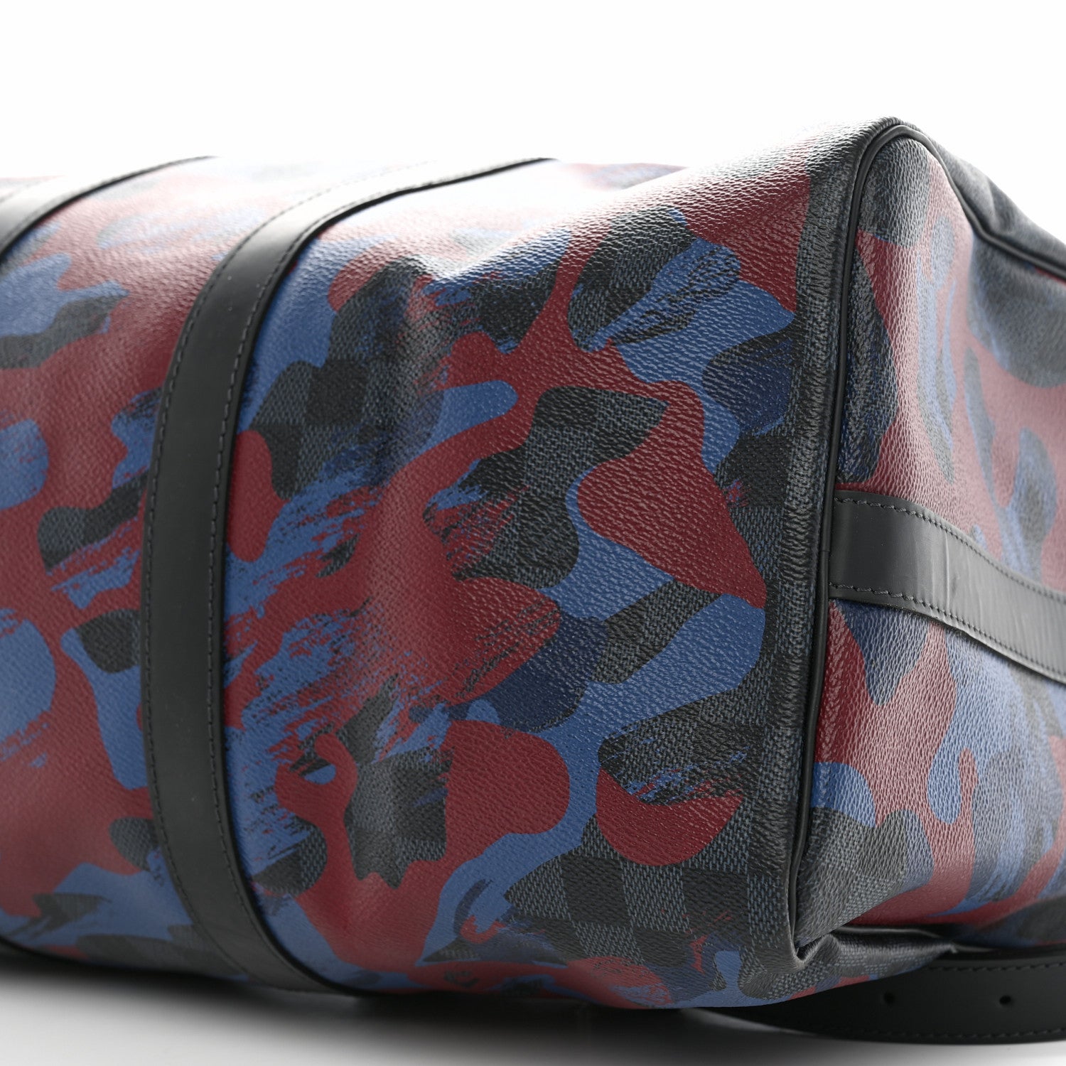 Louis Vuitton Damier Cobalt Camouflage Keepall Bandouliere 45 Bordeaux 8 of 8