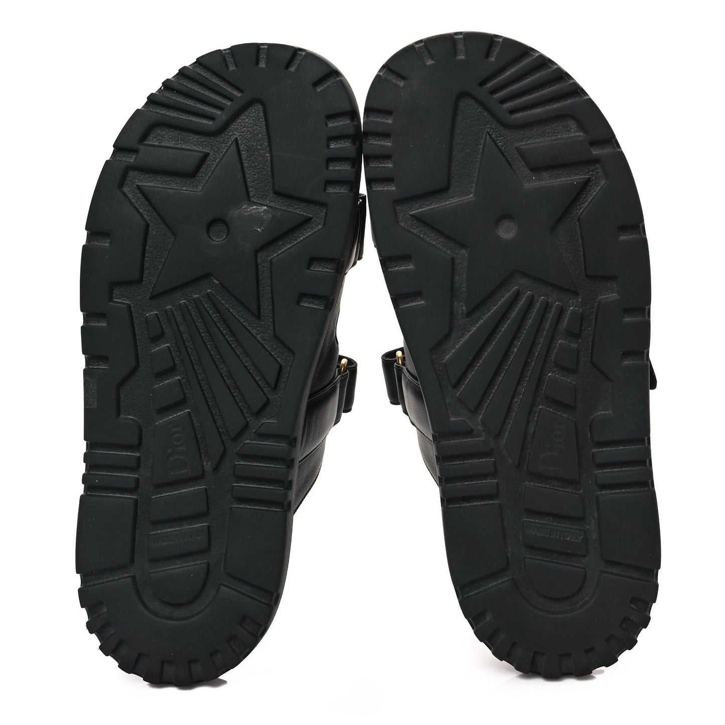 Lambskin Dioract 10mm Slide Sandals 39.5 Black
