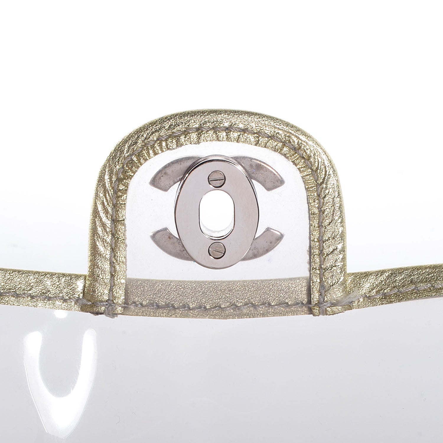 Chanel Vinyl Naked Classic Flap Gold 8 of 8
