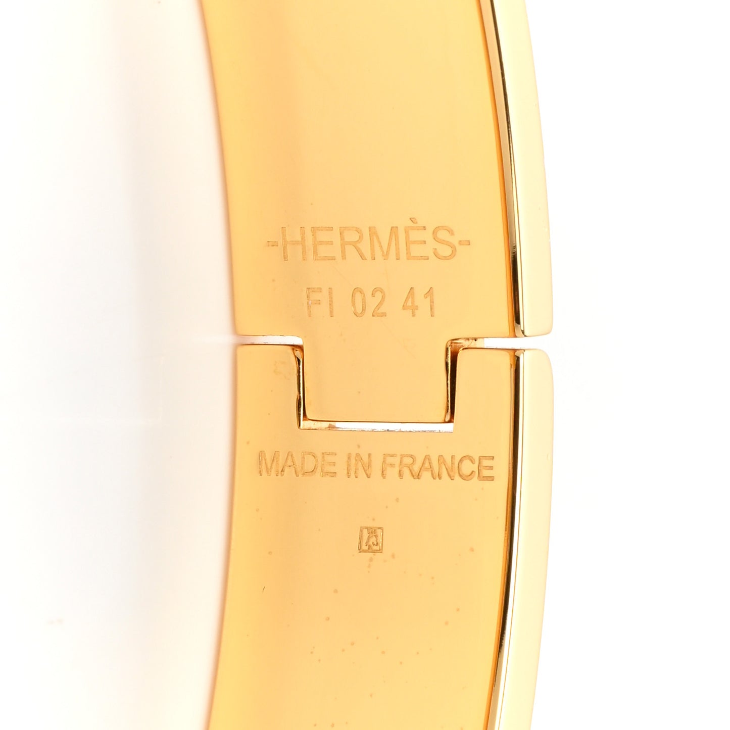 Enamel Narrow Clic Clac H Bracelet PM White