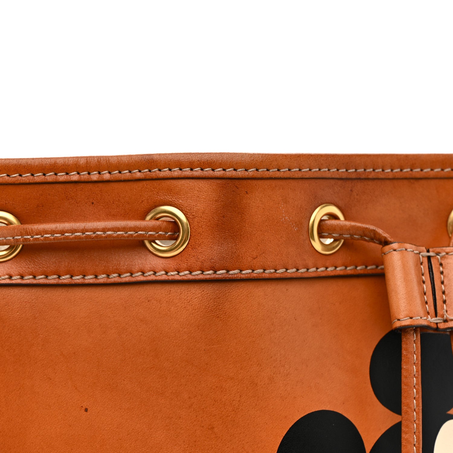Gucci X DISNEY Calfskin Mickey Mouse Printed Bucket Bag Brown 18 of 19