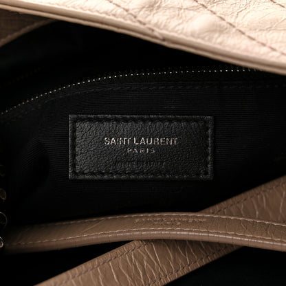 Saint Laurent Crinkled Calfskin Matelasse Monogram Large Niki Shopper Tote Dusty Grey 7 of 11