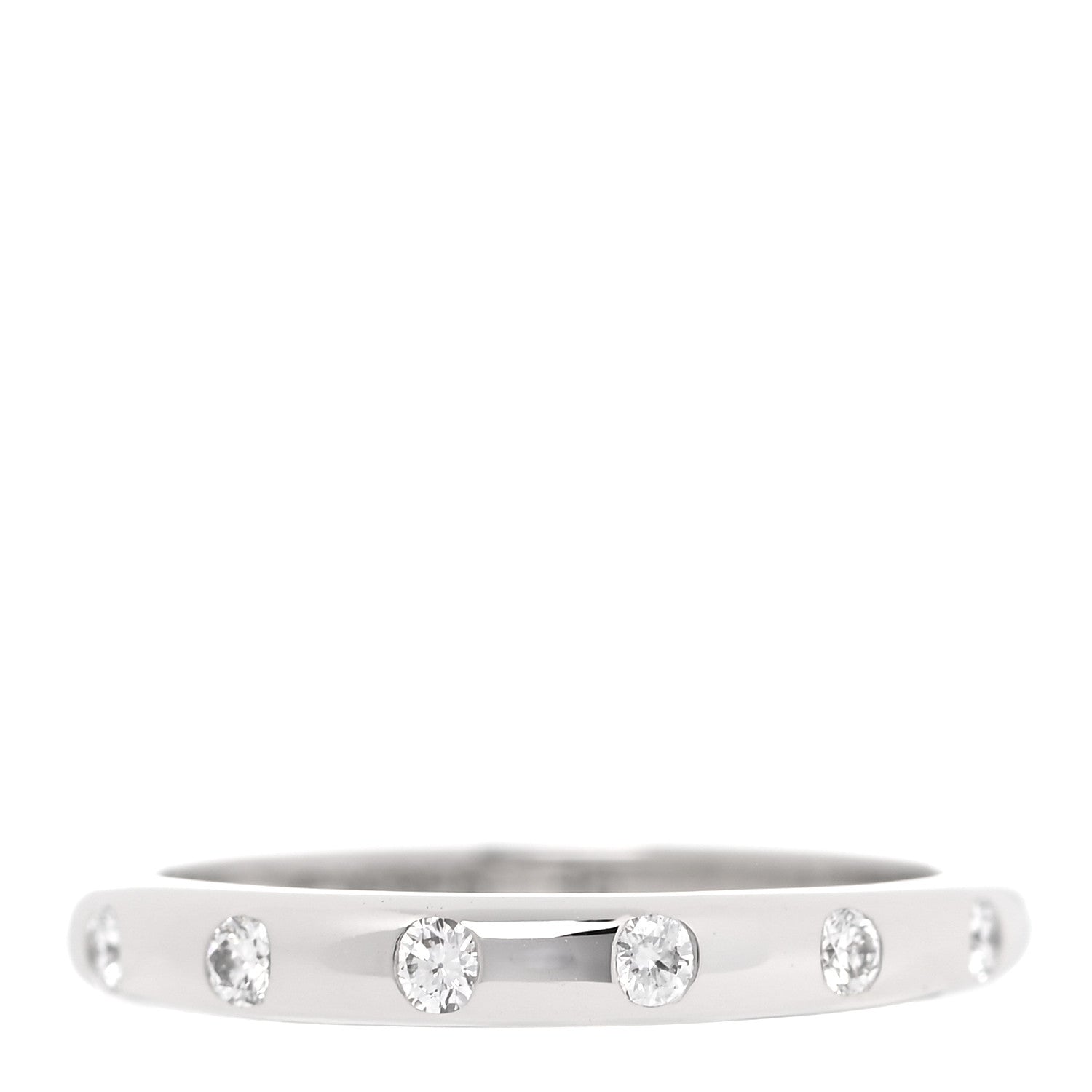 Bulgari Platinum Diamond Fedi Wedding Band Ring 46 3.75 1 of 7