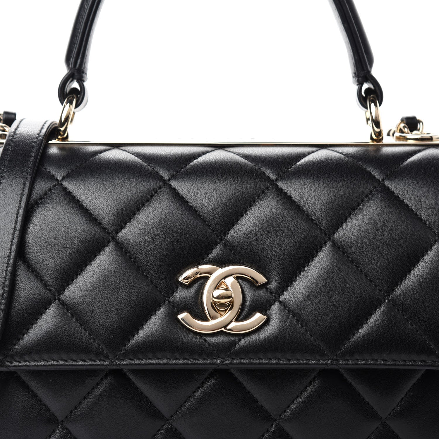 Chanel Lambskin Quilted Small Trendy CC Dual Handle Flap Bag Black 10 of 10