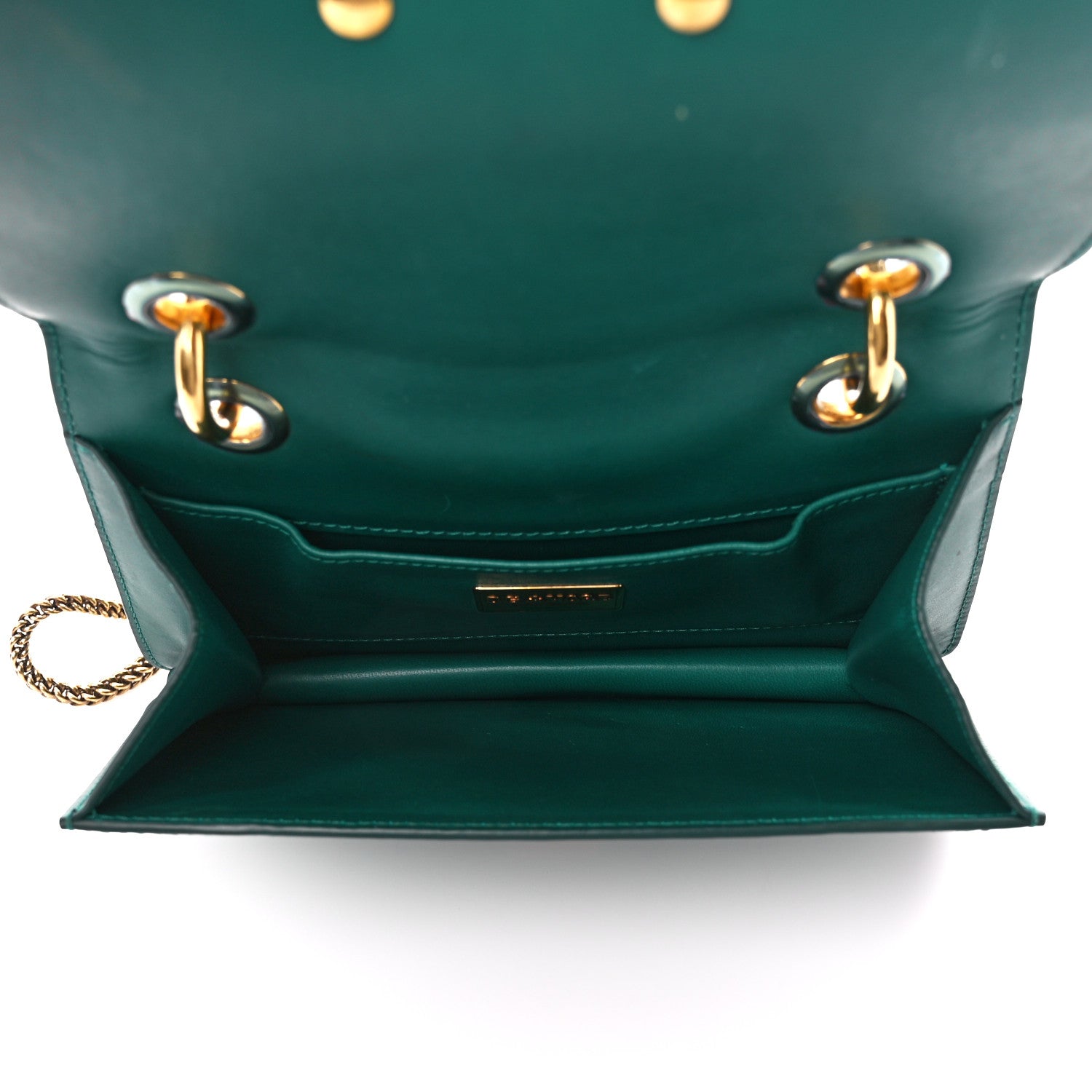 Dolce & Gabbana Smooth Calfskin Small DG Amore Envelope Bag Green 5 of 11