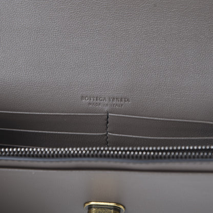 Bottega Veneta Nappa Intrecciato Ellittica Chain Wallet New Steel 5 of 10