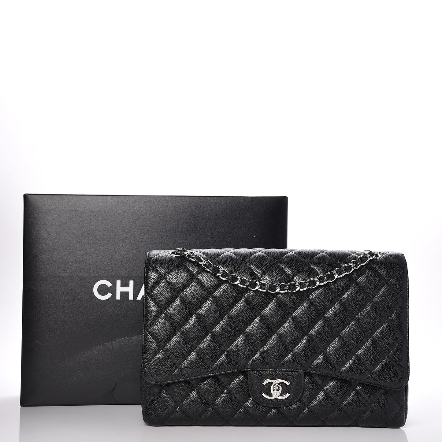 Caviar Quilted Maxi Single Flap Black