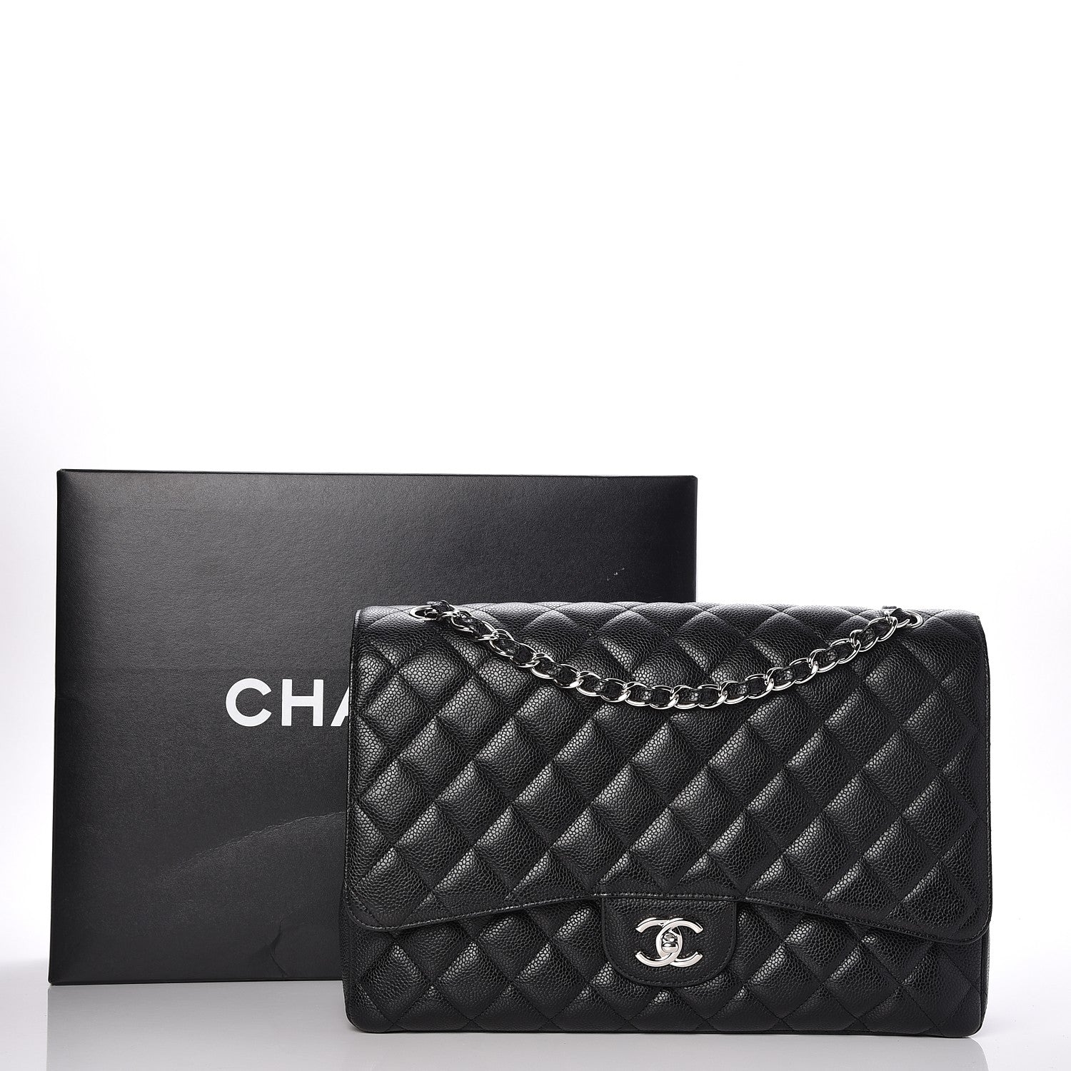 Chanel Caviar Quilted Maxi Single Flap Black 9 of 9