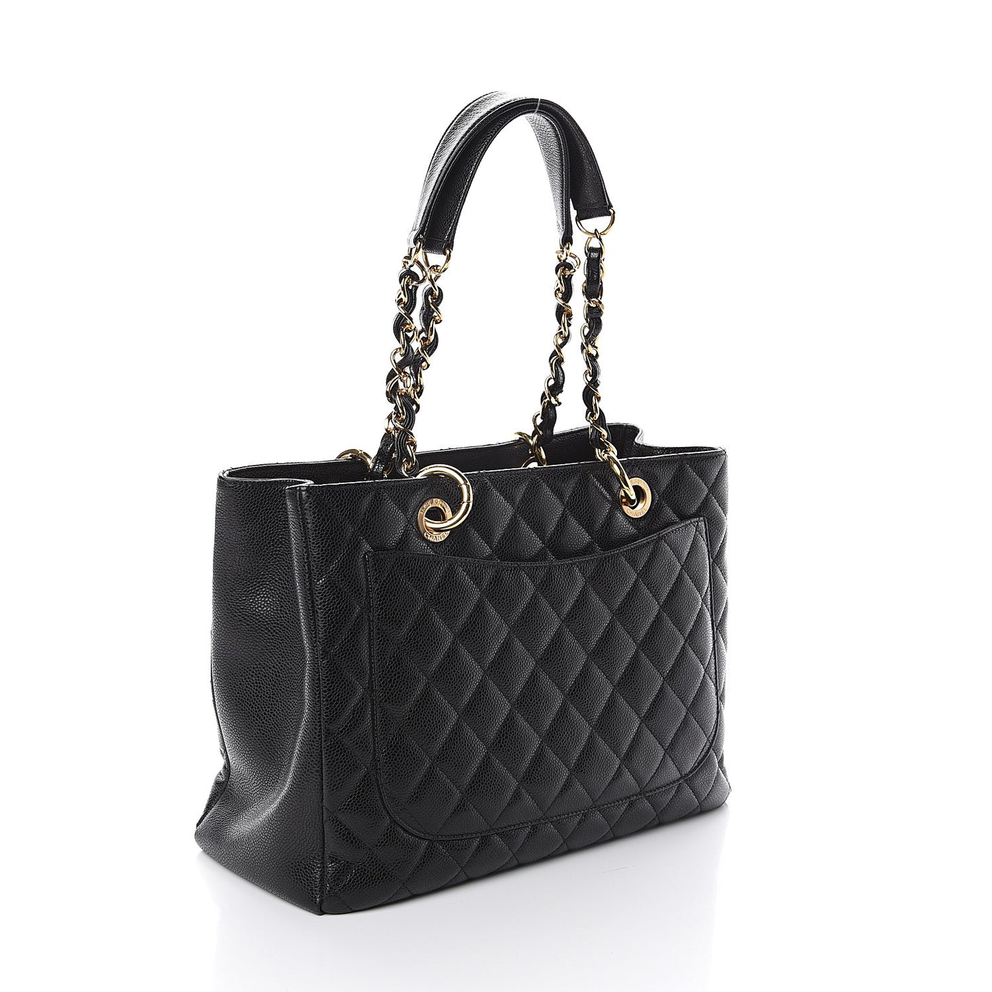 Caviar Quilted Grand Shopping Tote GST Black