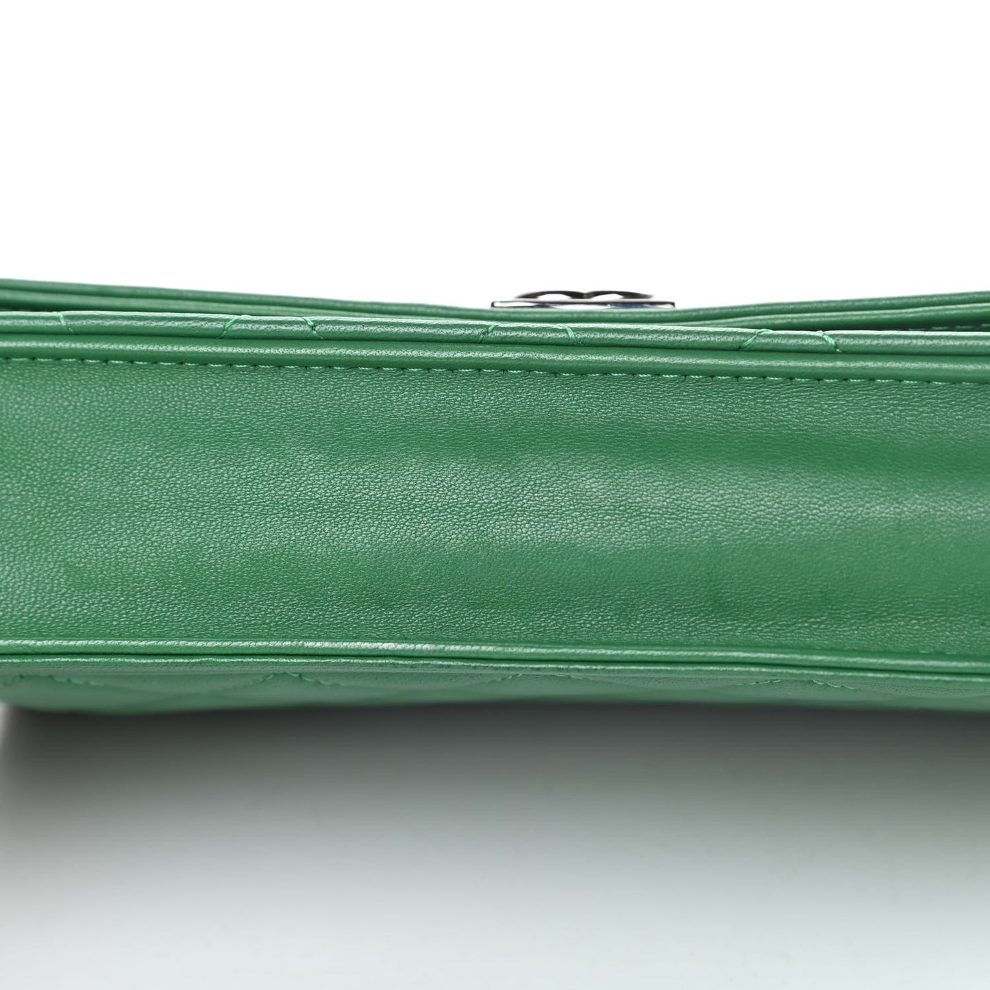 Lambskin Quilted Boy Wallet On Chain WOC Green