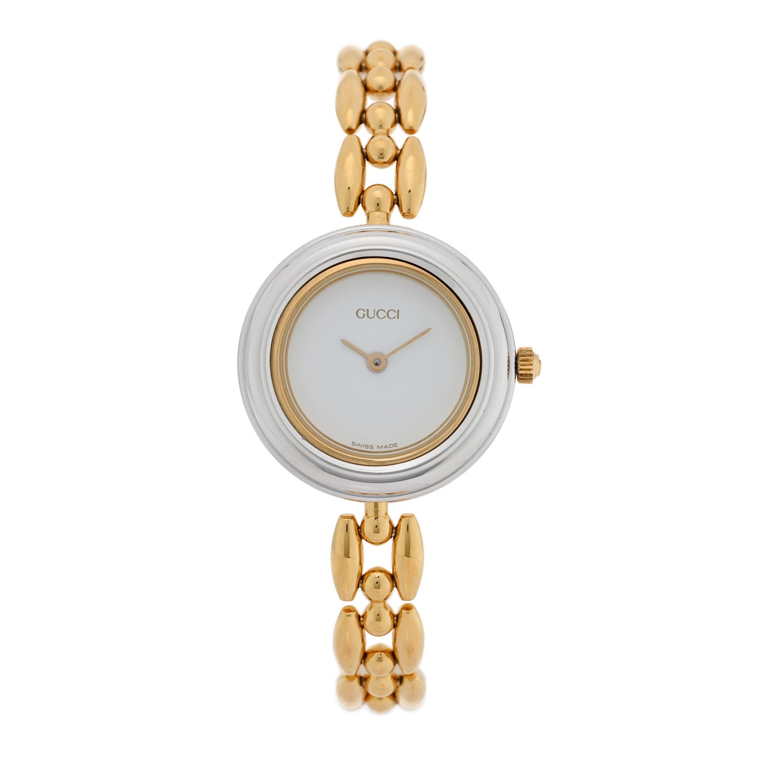 Gucci Stainless Steel 26mm Rice Link Interchangeable Bezel Quartz Watch 1 of 5