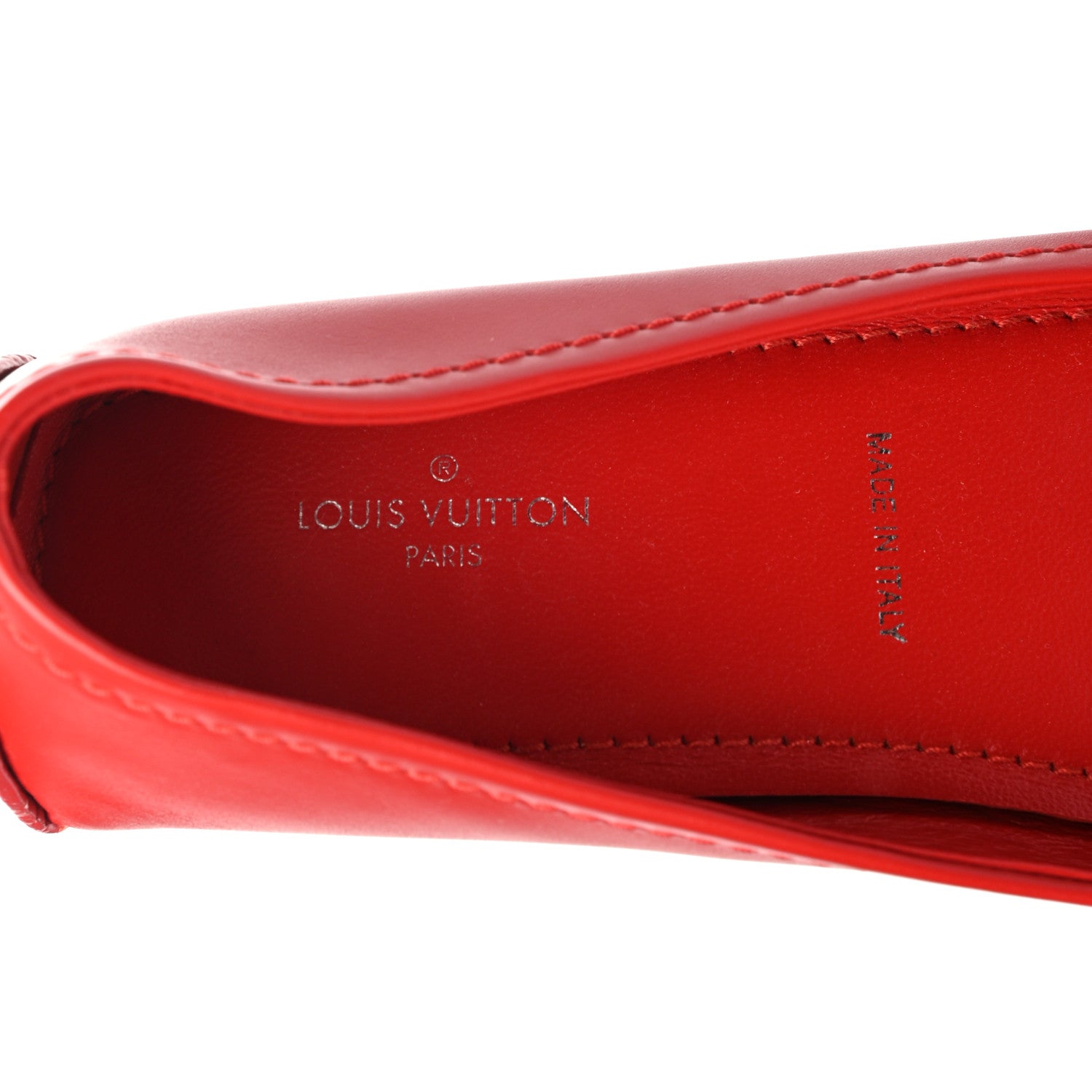Louis Vuitton Calfskin Oxford Ballerina Flats 36 Red 7 of 10