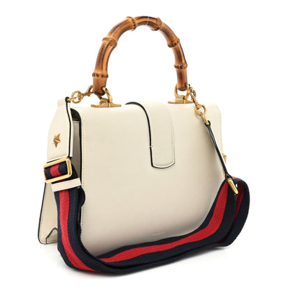 Gucci Calfskin Bamboo Web Medium Dionysus Top Handle Bag White Blue Hibiscus Red 3 of 18