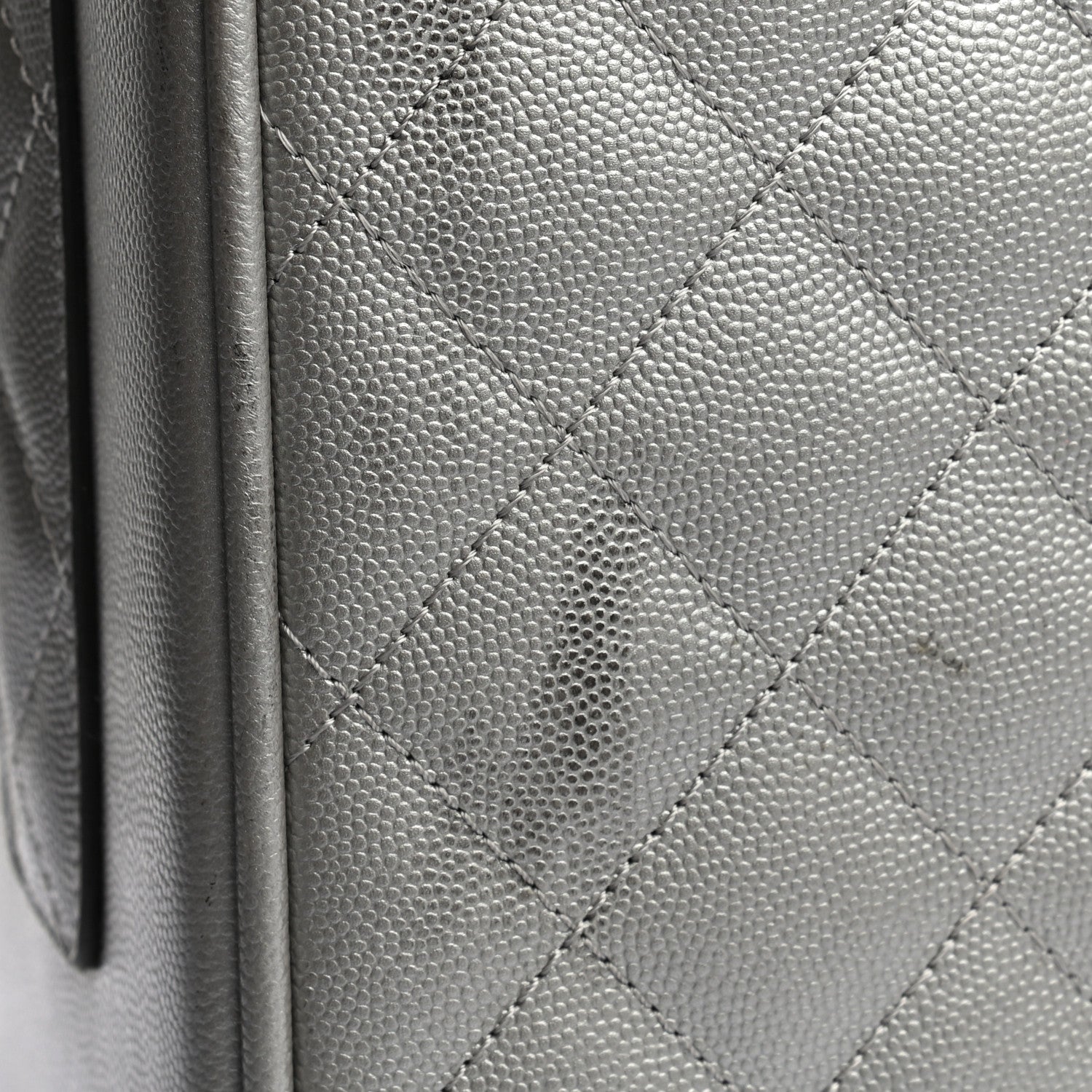 Chanel Metallic Caviar Quilted Coco Case Trolley Silver 12 of 13