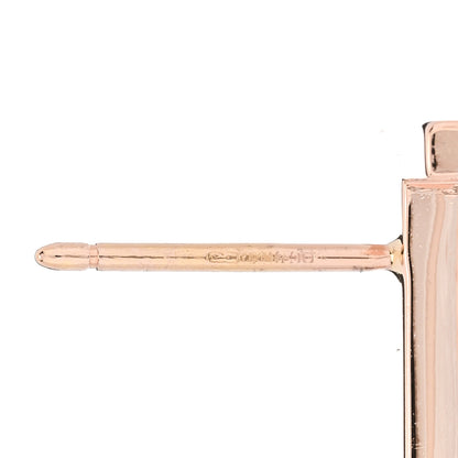 Tiffany 18K Rose Gold T Elongated Wire Bar Earrings 4 of 6