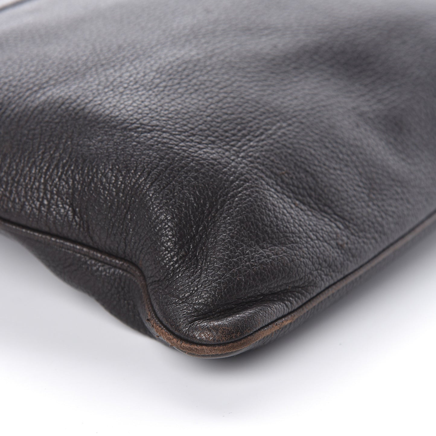 Cervo Deerskin Flat Messenger Bag Ebano