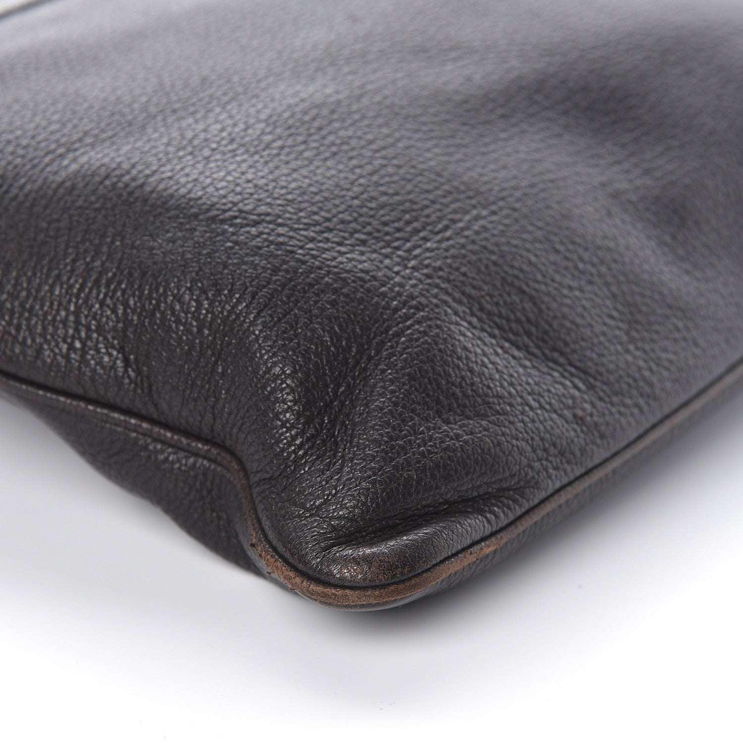 Prada Cervo Deerskin Flat Messenger Bag Ebano 7 of 9