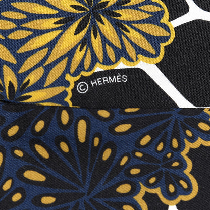 Hermes Silk Three Graces Twilly Black Gold Taupe 2 of 5