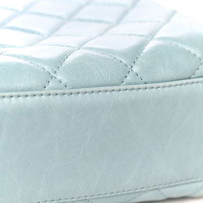 Chanel Glazed Calfskin Quilted Large Coco Soft Flap Light Blue 30 of 36
